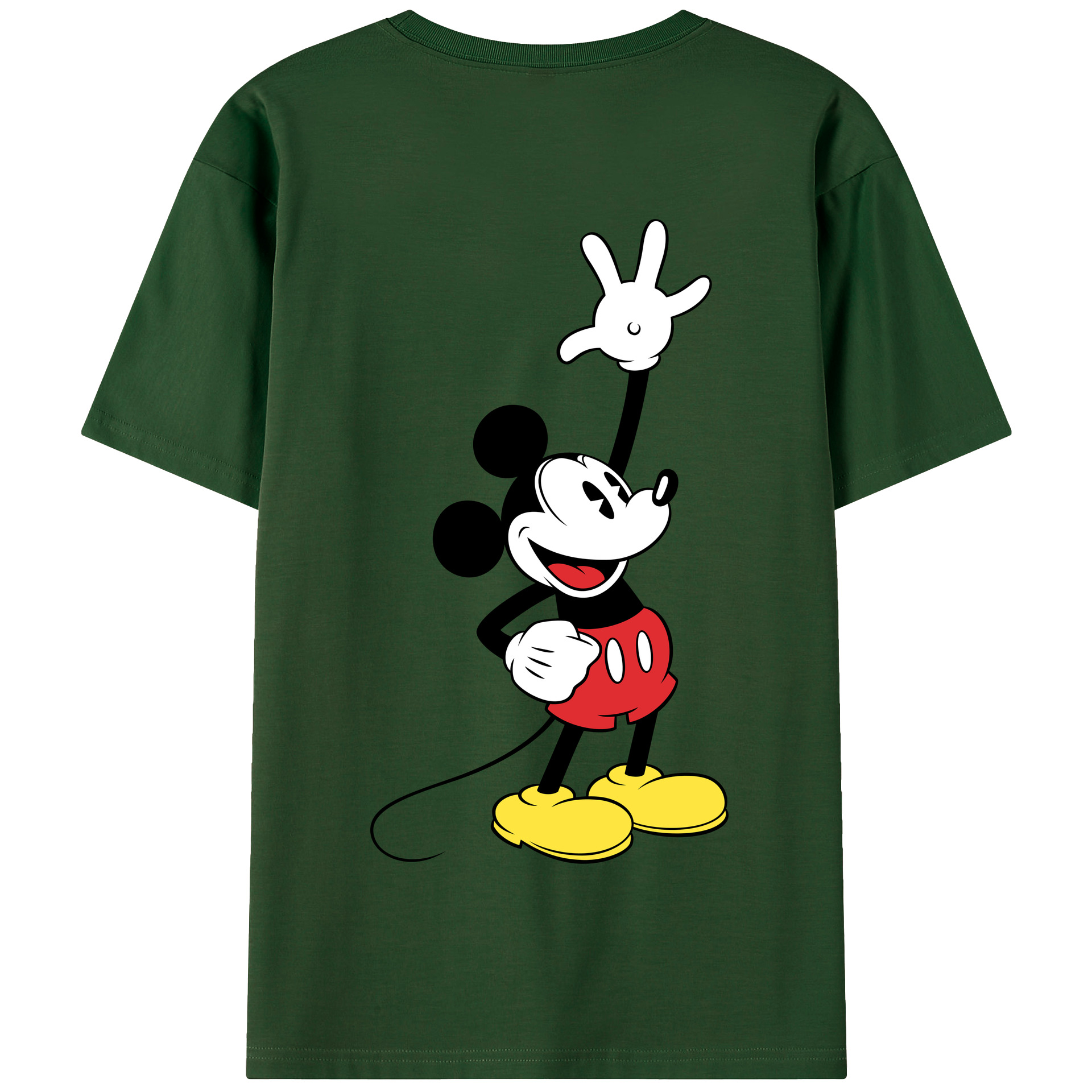 （画像用） ミッキーマウス Mickey Mouse 綿100％半袖Tシャツ（背面プリント）